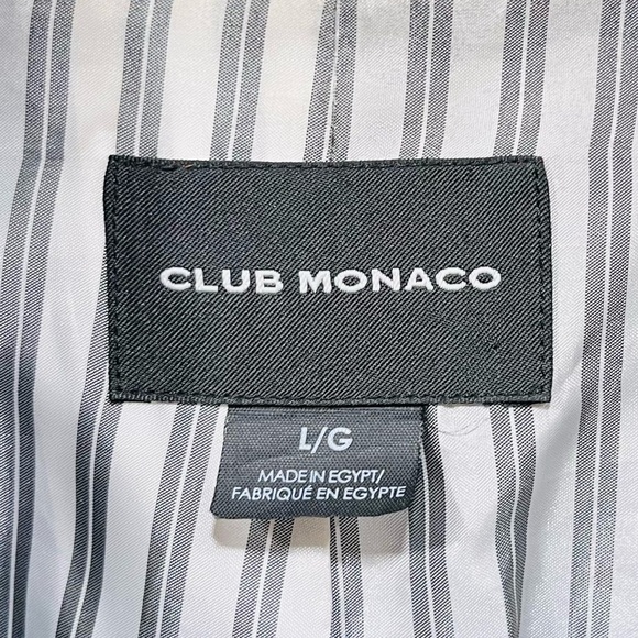 Club Monaco Classic Black Wool Melton Coat Size Large - Picture 4 of 5